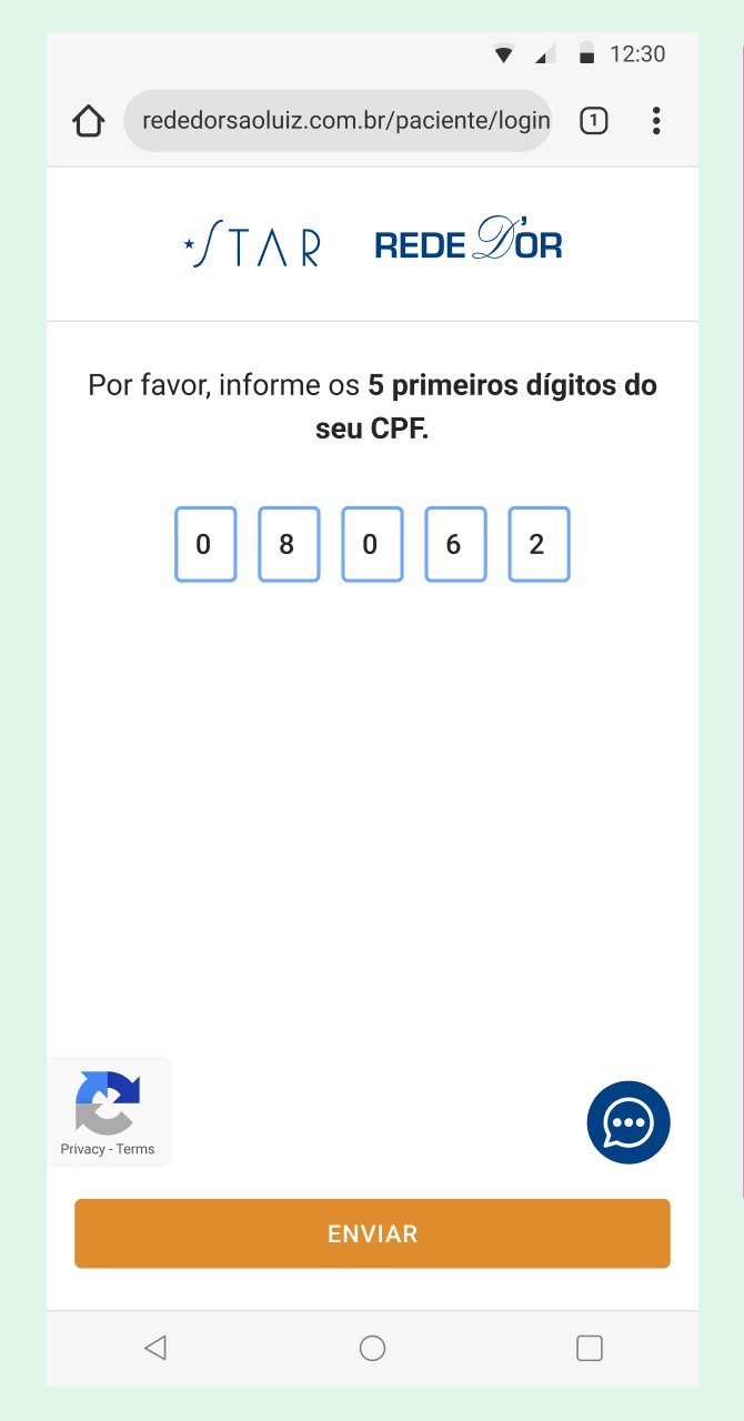 Tela inicial do fluxo mobile de pré check-in, com validação por CPF